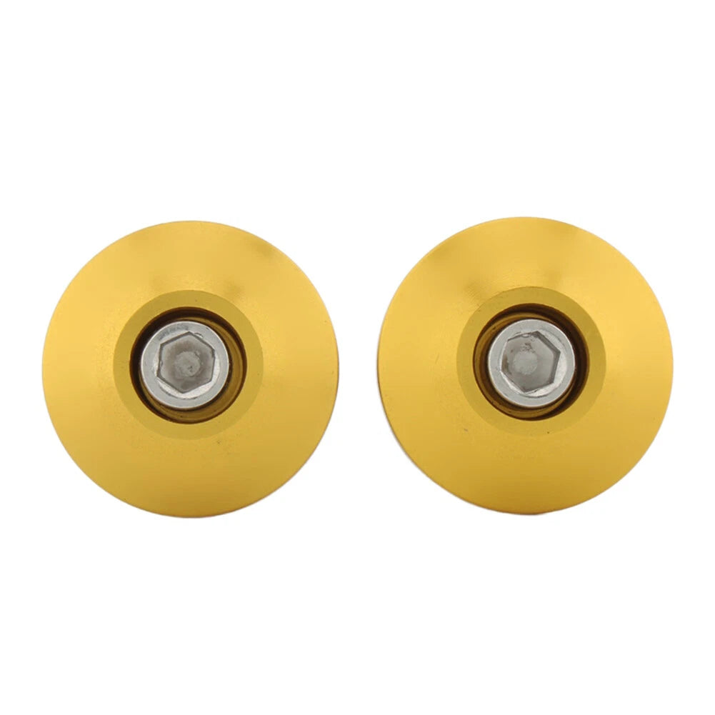 Motorcycle Dirt Bike 7/8'' 22MM Handle Bar End Handlebar Grips Cap Plugs Yellow