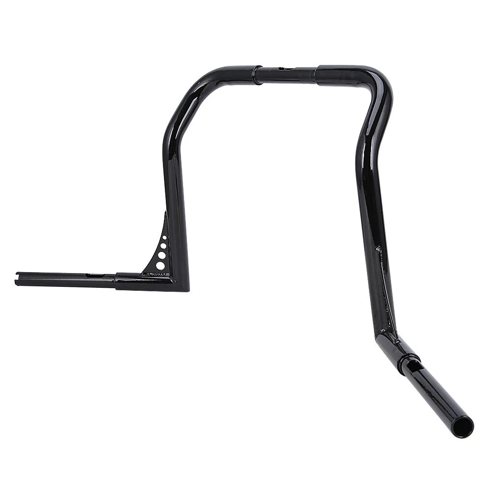 Black 16" Rise 1 1/4" Ape Hangers Bars Handlebar For Harley Electra Street Glide