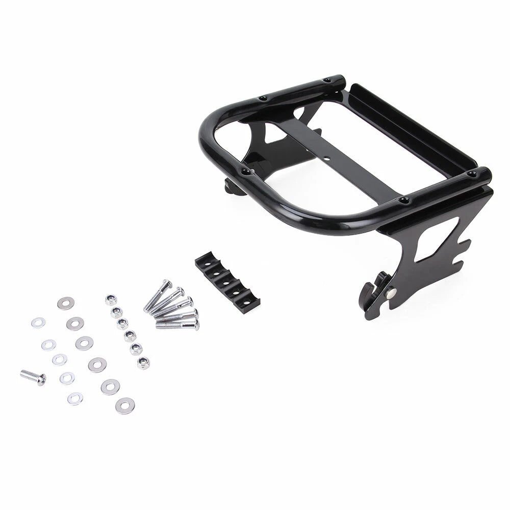 For 97-08 Harley Touring Detachable Two-Up Tour Pack Mount Luggage Rack+Docking