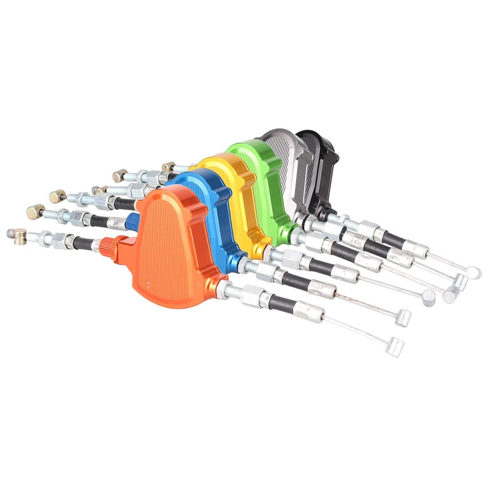 Aluminum Stunt Clutch Pull Cable Lever Easy System Fit For Honda Kawasaki Black