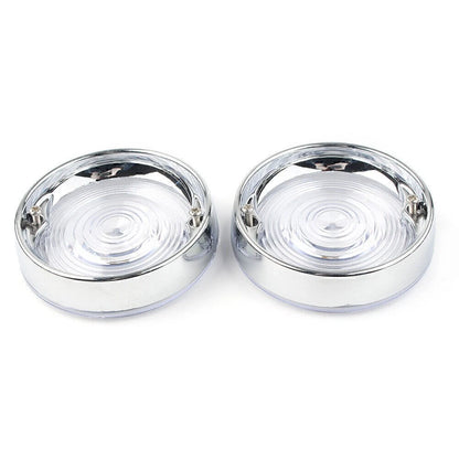 Turn Signal Bezels Visor Clear Lens Cover For Harley Touring Road Glide Chrome