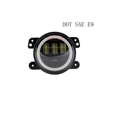 2X Halo Amber Angel Eyes LED 4" Inch Fog Light Lamp For Dodge Jeep Wrangler JK