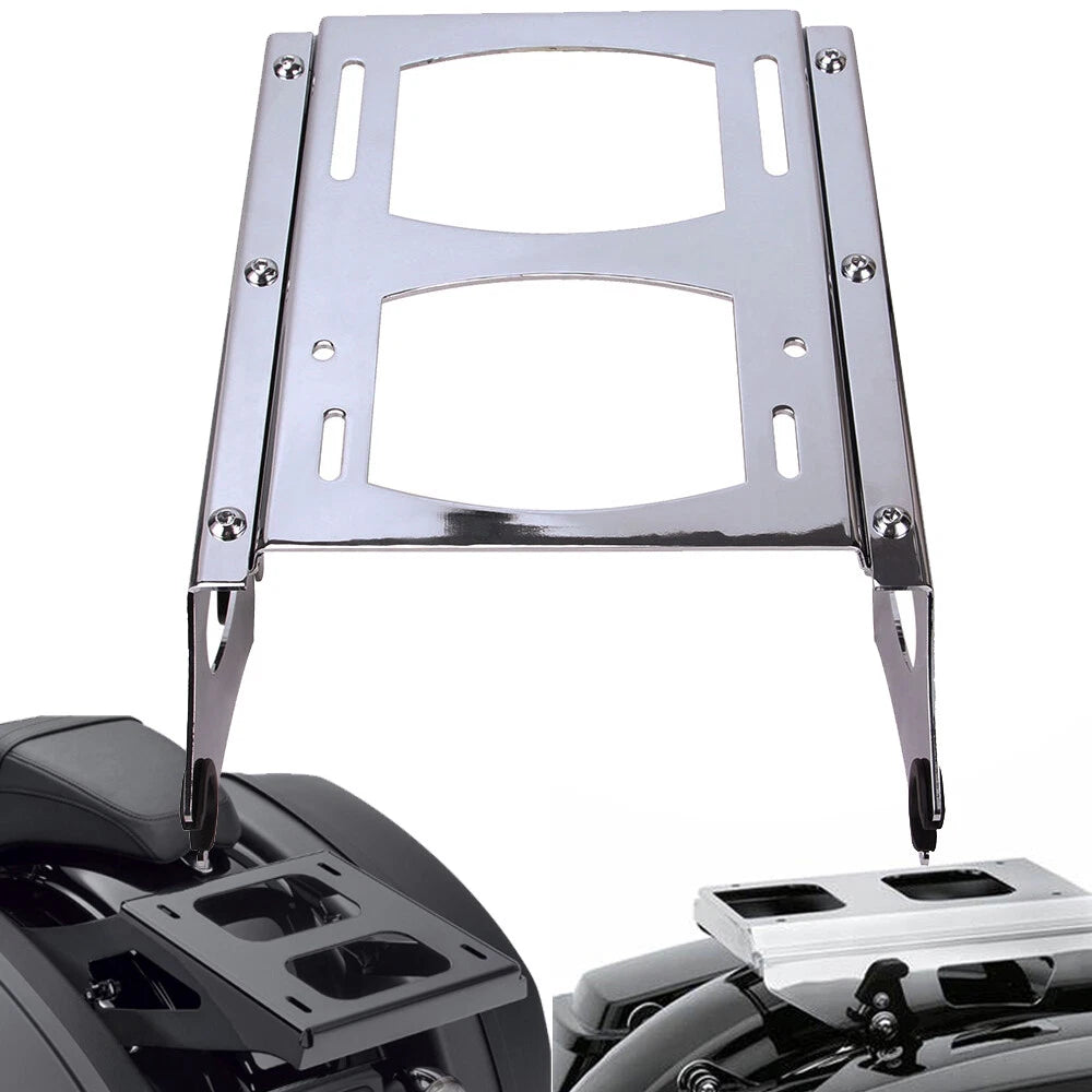For 09-13 Harley Road Glide Touring Detachable 2-Up Tour Pack Mount Luggage Rack