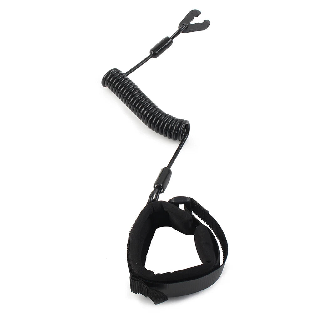 Boat Engine Emergency Stop Switch Safety Lanyard Cord For Yamaha Jet Ski Black