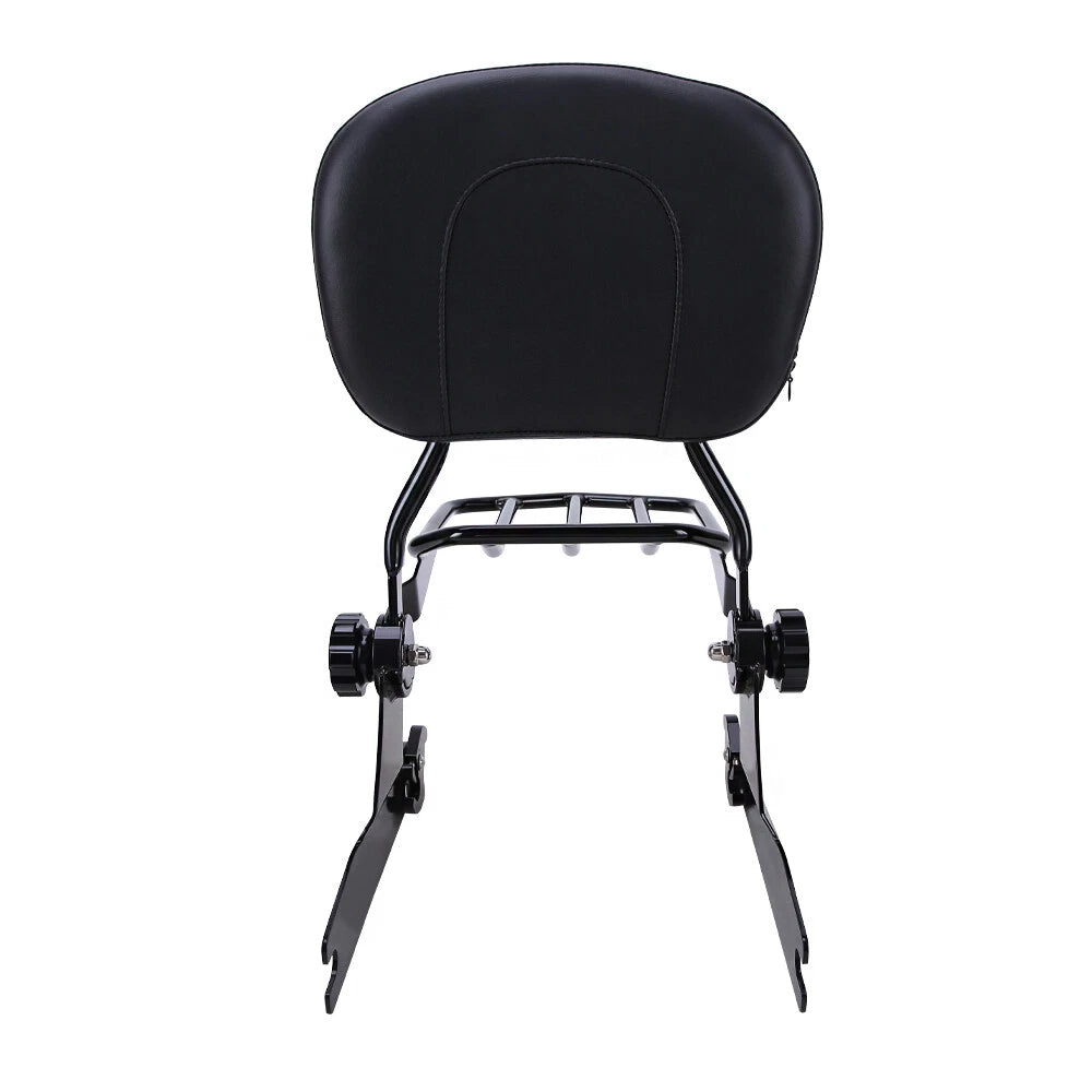 Adjustable Sissy Bar Backrest & Luggage Rack For Harley Softail FatBoy 2000-2006