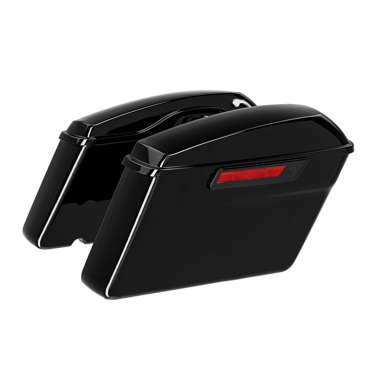 Black Hard Saddlebag LED Rear Fender Fit For Harley CVO Electra Road Glide 14-Up