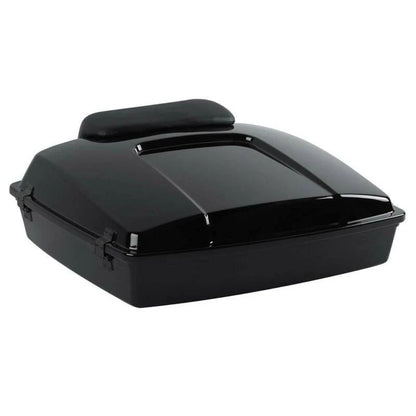 Vivid Black Razor Trunk Pad 2 Up Mount Rack Fit For Harley Touring Models 97-08