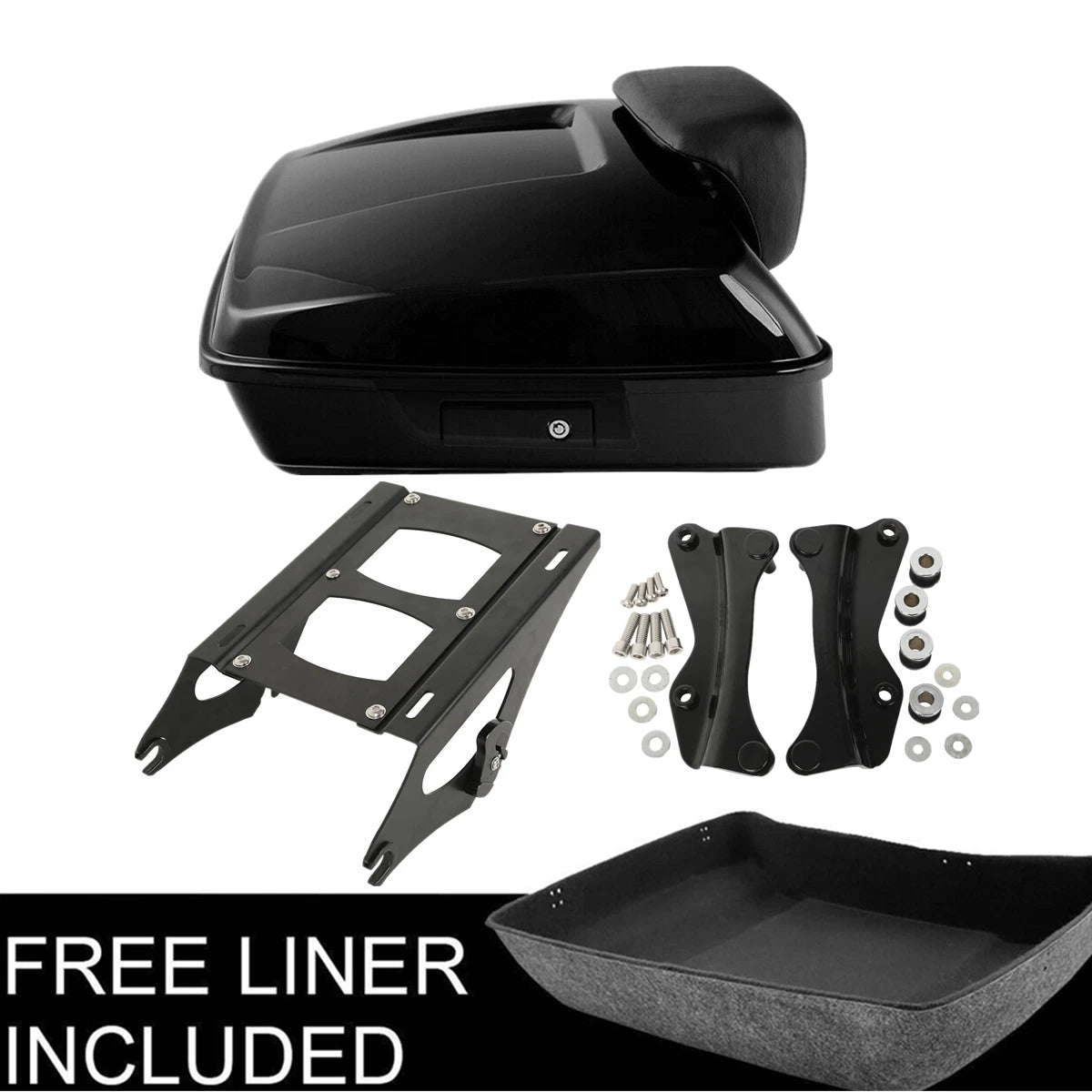 Chopped Trunk Mount Docking Kit Fit For Harley Touring 14-Up Black