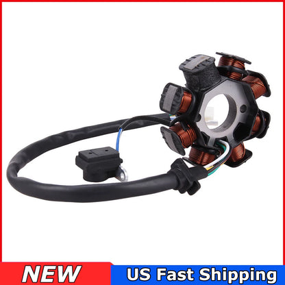 Fit For HP AC Magneto Stator 8-coil 8 Pole 5-wire Gy6 125cc 150cc ATV Scooter