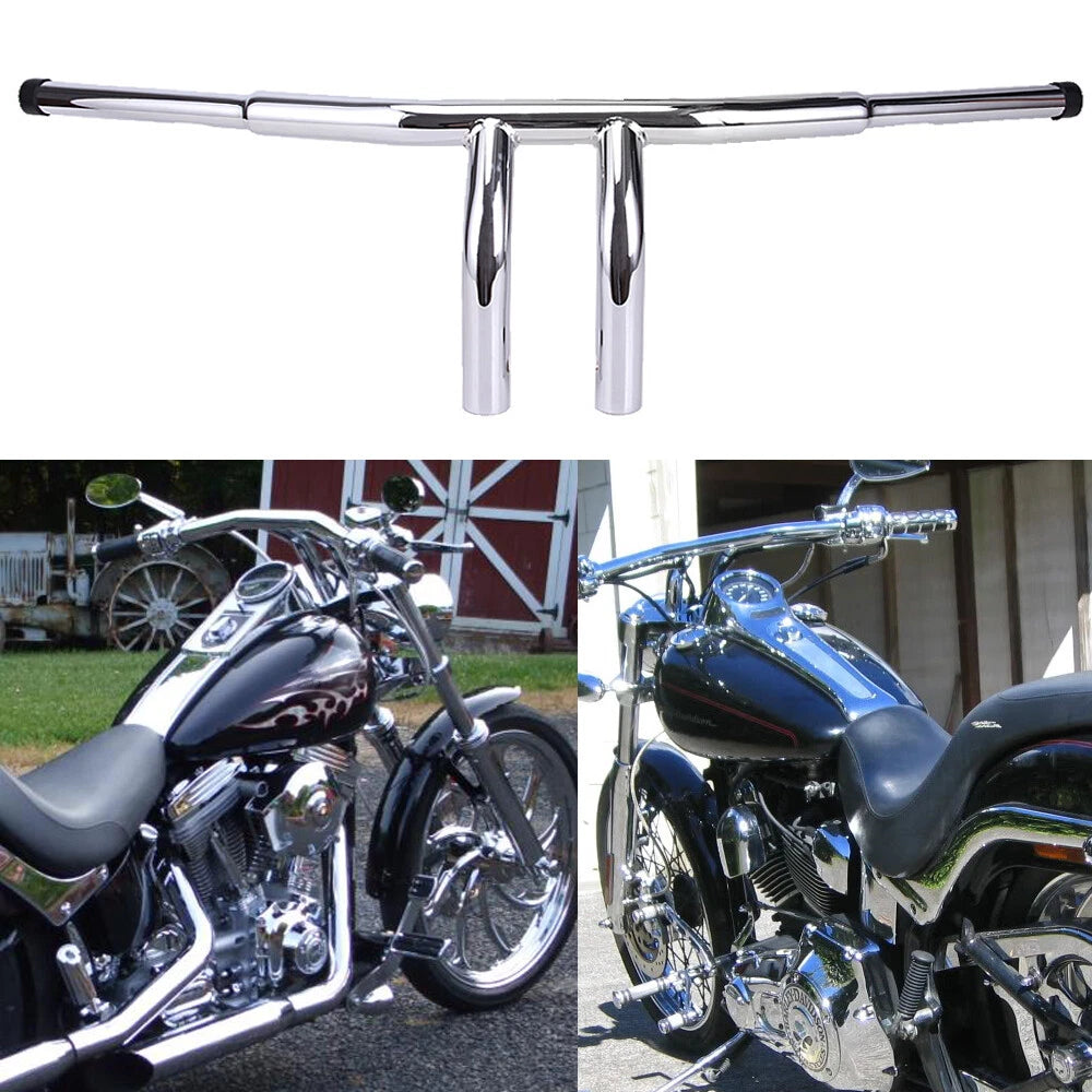 8" Rise T-Bars Handlebar For Harley Sportster Softail FLST FXST Custom Drag Bar