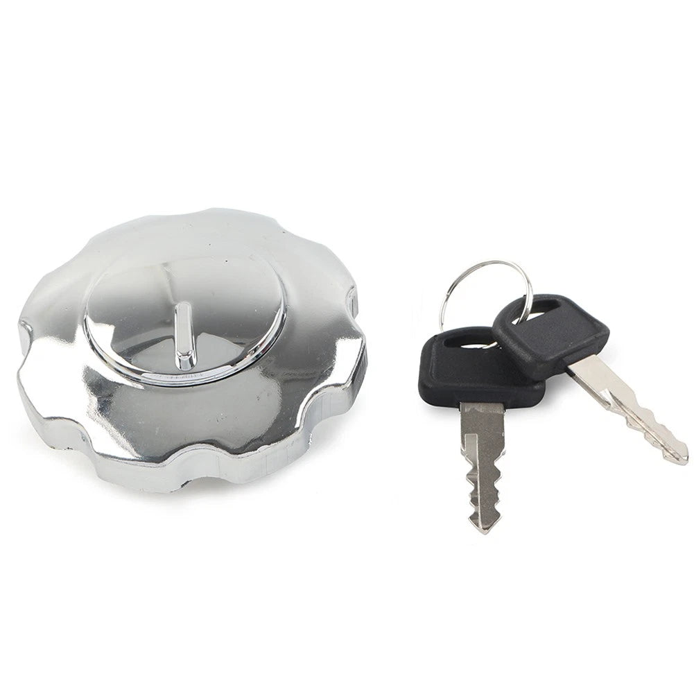 Gas Fuel Tank Cap Cover Locking W/ 2 Keys Universal Fit Motorcycle Motorbike ATV
