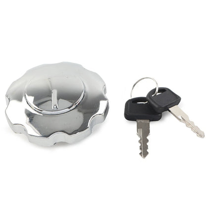 Gas Fuel Tank Cap Cover Locking W/ 2 Keys Universal Fit Motorcycle Motorbike ATV