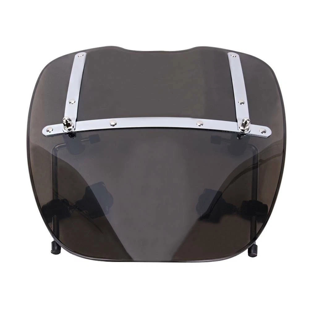 Smoke Motorcycle Windshield Windscreen for Harley Yamaha Large 1" 7/8" Handlebar