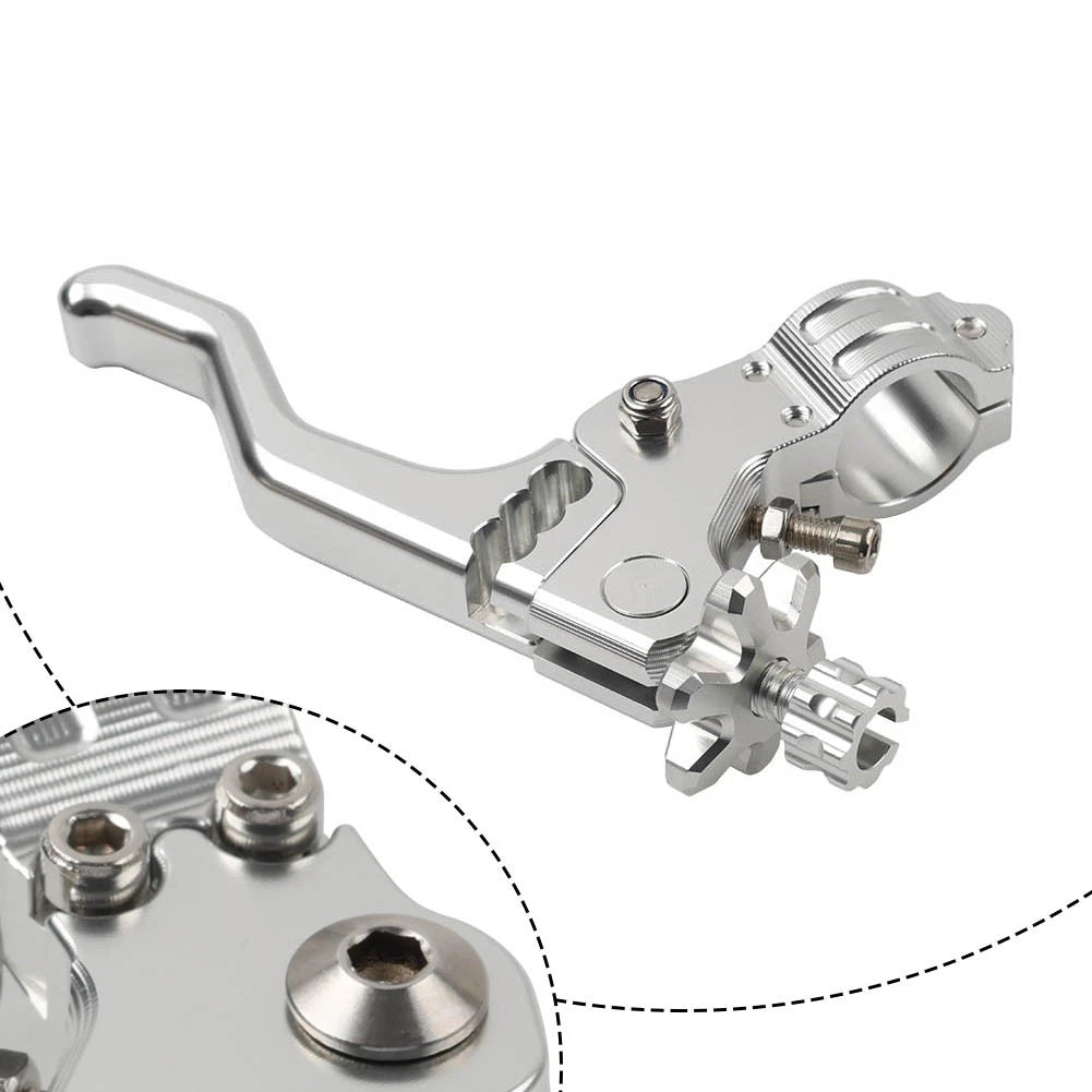 Stunt Clutch Lever Performance Cable Pull 7/8 1 Finger Universal Motor Silver