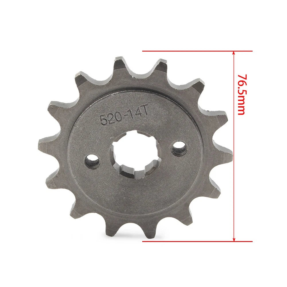 Chain Front Sprocket Cog Fit 125cc-250cc Dirt Pit Bike ATV Go Kart 520-14T 20MM