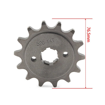 Chain Front Sprocket Cog Fit 125cc-250cc Dirt Pit Bike ATV Go Kart 520-14T 20MM