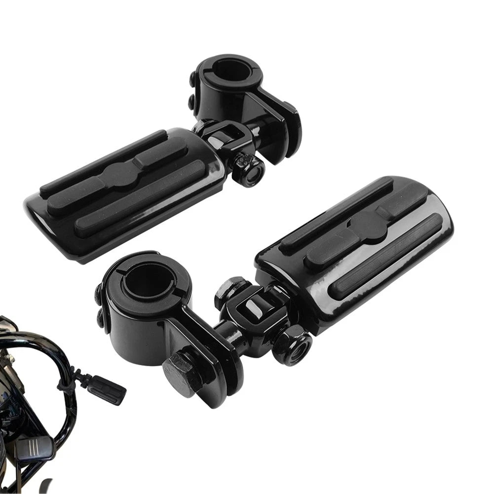 Motorcycle Highway Foot Pegs Rests 1" 1-1/4" Crash Bar Fit Harley Touring Fatboy