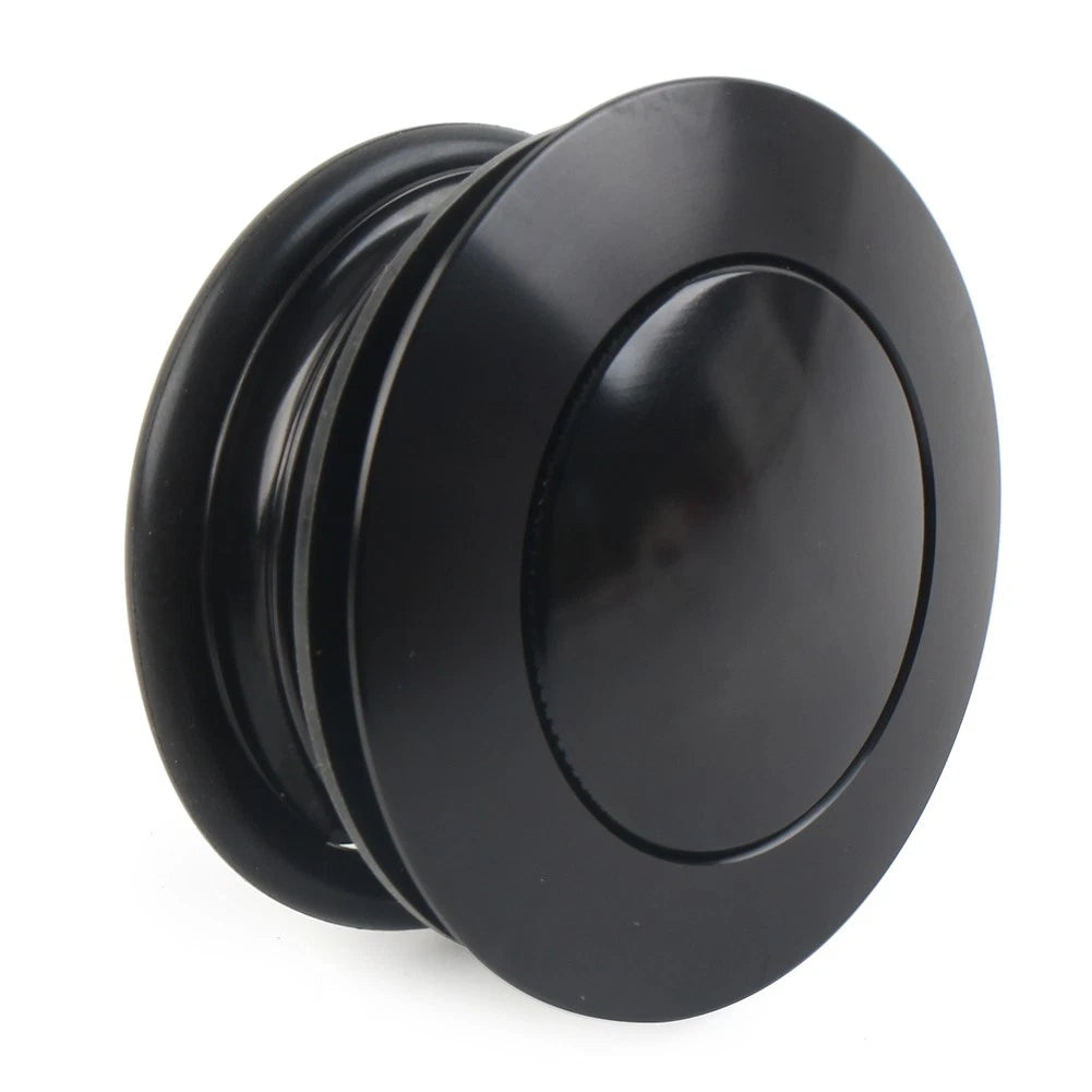 Black Motorcycle Left Hand Thread Fuel Tank Gas Cap Cover For Harley 1982-2017