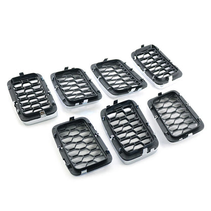 Front Grille Honeycomb Mesh Insert Cover Chrome For Jeep Grand Cherokee 17-21 US