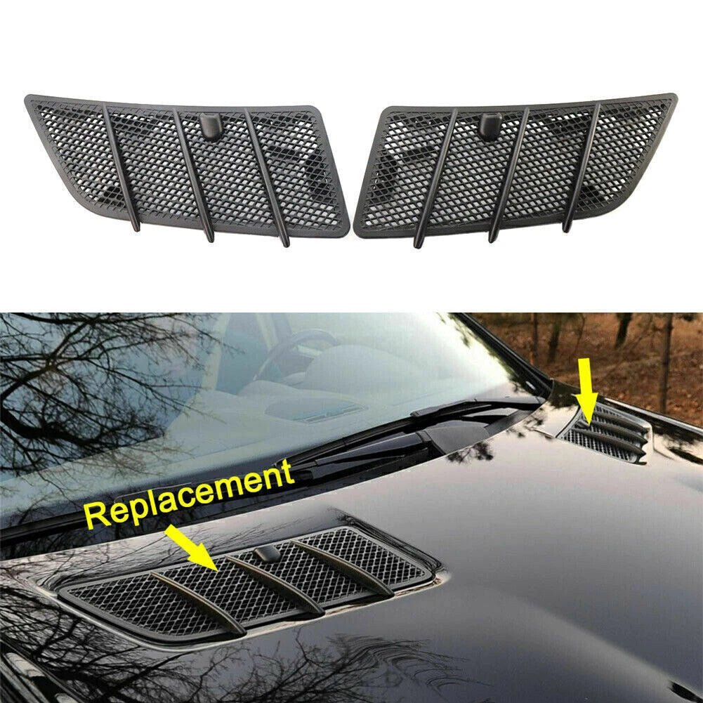 2 x Hood Air Vent Grille Cover Fit Benz W164 GL350 GL450 ML350 ML450 2008-2011