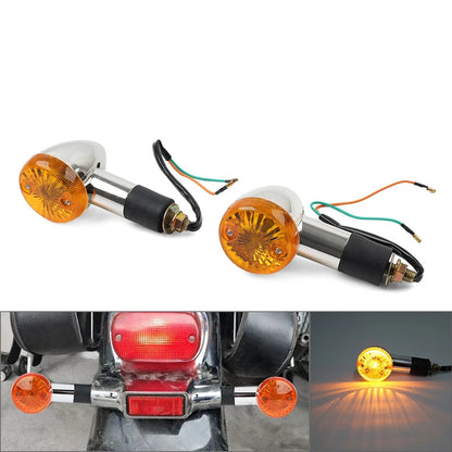 2x Amber Turn Signal Lights 10mm For Suzuki Boulevard C109R C50 C90 S 40 50 US