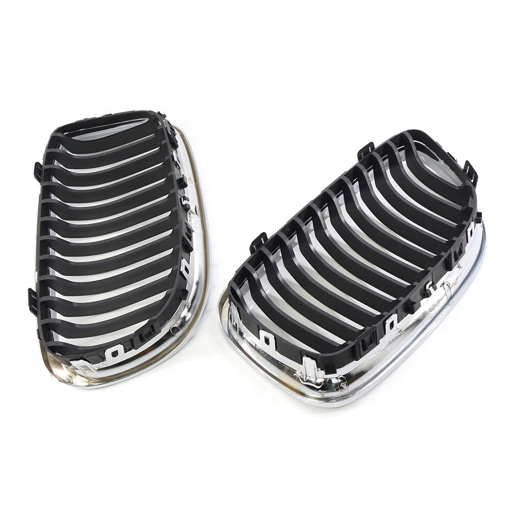 Fit BMW E90 E91 LCI 328i 335i  2009-2011 Front Kidney Grill Grille Chrome Black