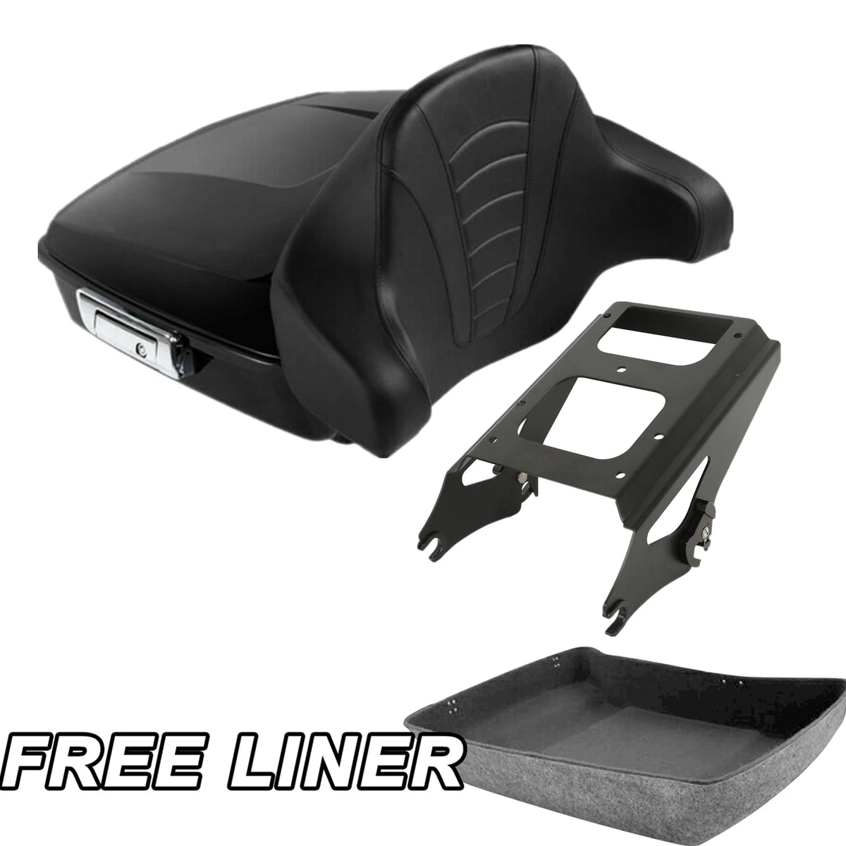 Matte Chopped Trunk Pad Mount Rack Fit For Harley Road Glide 09-13 12