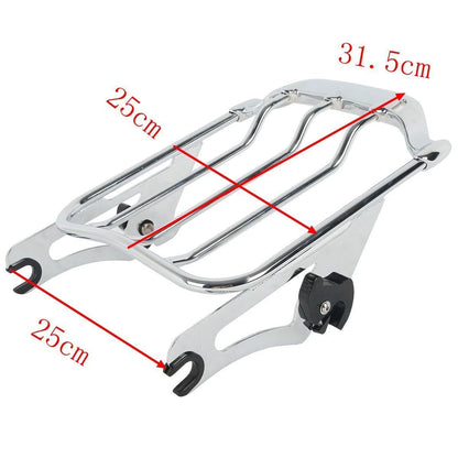 Sissy Bar Passenger Backrest Luggage Rack For Harley Electra Street Glide 09-Up