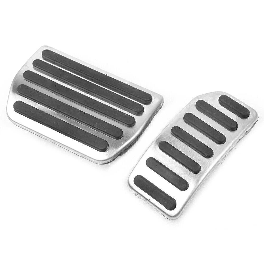 Car Aluminum Gas Brake Foot Pedal Footrest Cover Kit Fit S60 XC60 V60 S80 2PCS