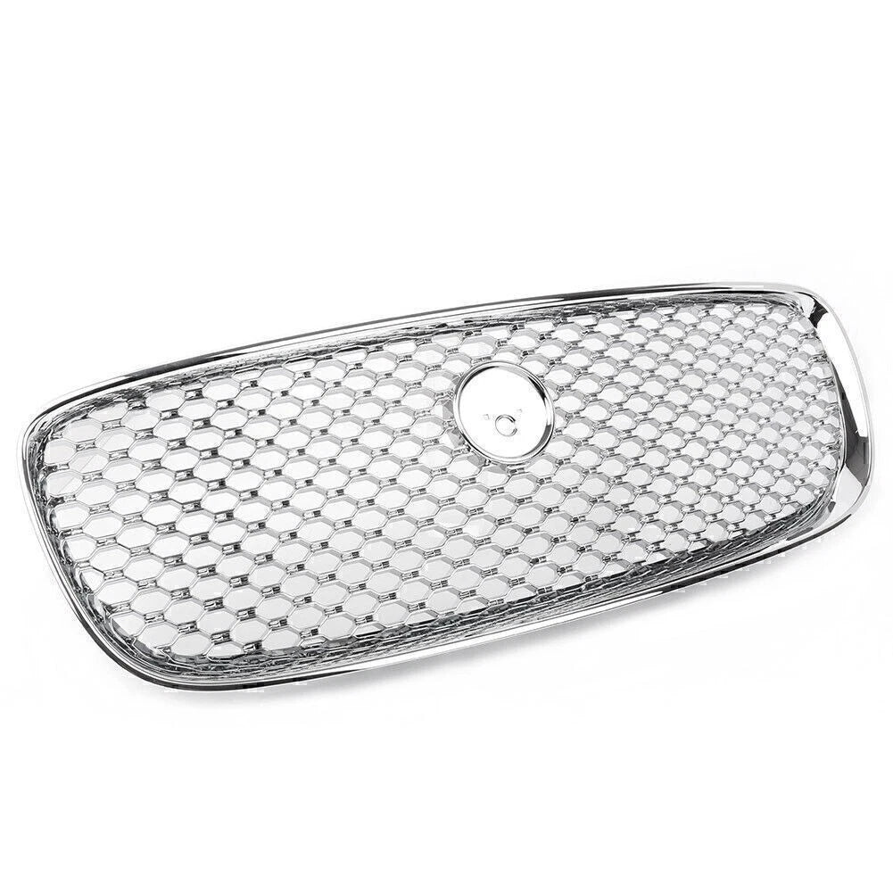 Front Upper Bumper Mesh Grille Grill Fit Jaguar XF XFR 2016 - 2020 Chrome