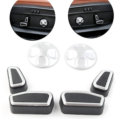 Inner Car Seat Adjustment Button Trim Cover 6pcs For Alfa Romeo Giulia 2017-2021
