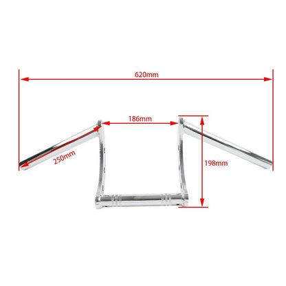 1" Handlebars Z Bar Drag Bars Chrome For Harley For Honda For Chopper Cruiser