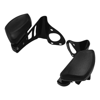 Black Rear Passenger Arm Rests W/ Drink Holder Fit For Harley Street Glide 14-Up