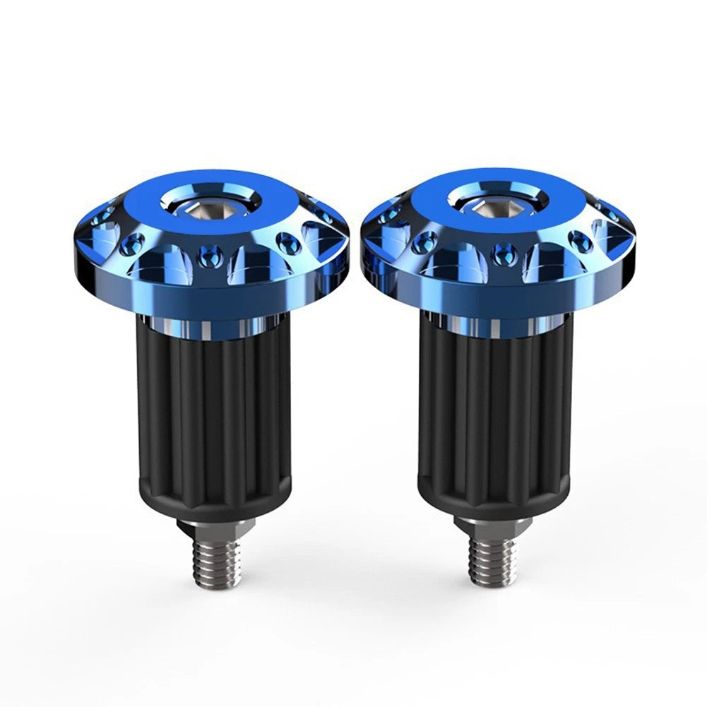 2x 7/8'' Motor Dirt Bike Handlebar Grips Handle Bar End Cap Plugs Slider Blue