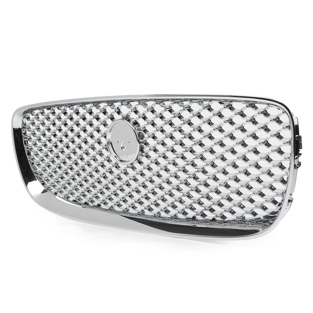 Chrome Hood Grille Front Upper Mesh Radiator Grill Fit Jaguar XF XFR 2016-2020