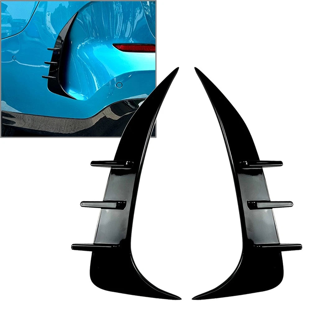 2pcs Black Rear Bumper Spoiler Side Wing Lip For BMW 2 Series F44 M Sport 20-23