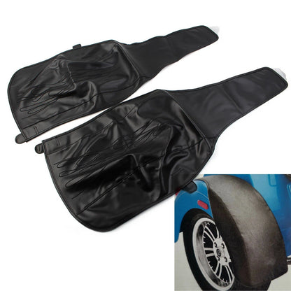 Flame Rear Trike Fender Bra Fit Harley Tri Glide Ultra Classic Black PU Leather