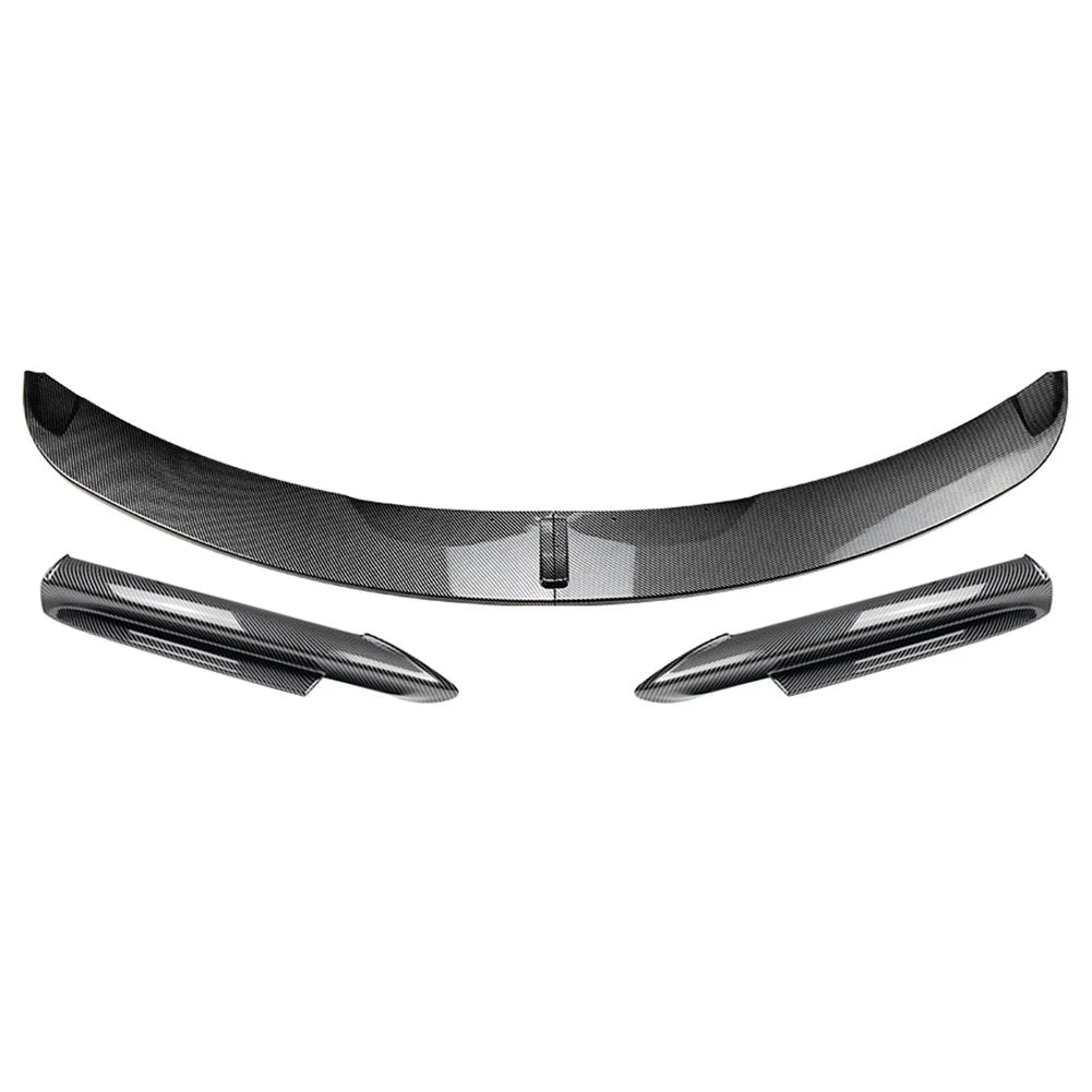 Front Bumper Spoiler Lip+Side Splitter Cover Trim For BMW 3 Series E90 Carbon