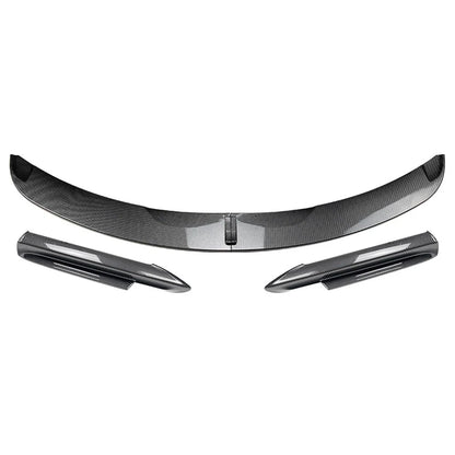 Front Bumper Spoiler Lip+Side Splitter Cover Trim For BMW 3 Series E90 Carbon