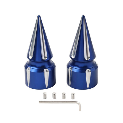 Front Axle Cap Nut Cover 3.6" For Harley Softail 07+ Dyna 08+ Street Glide Blue