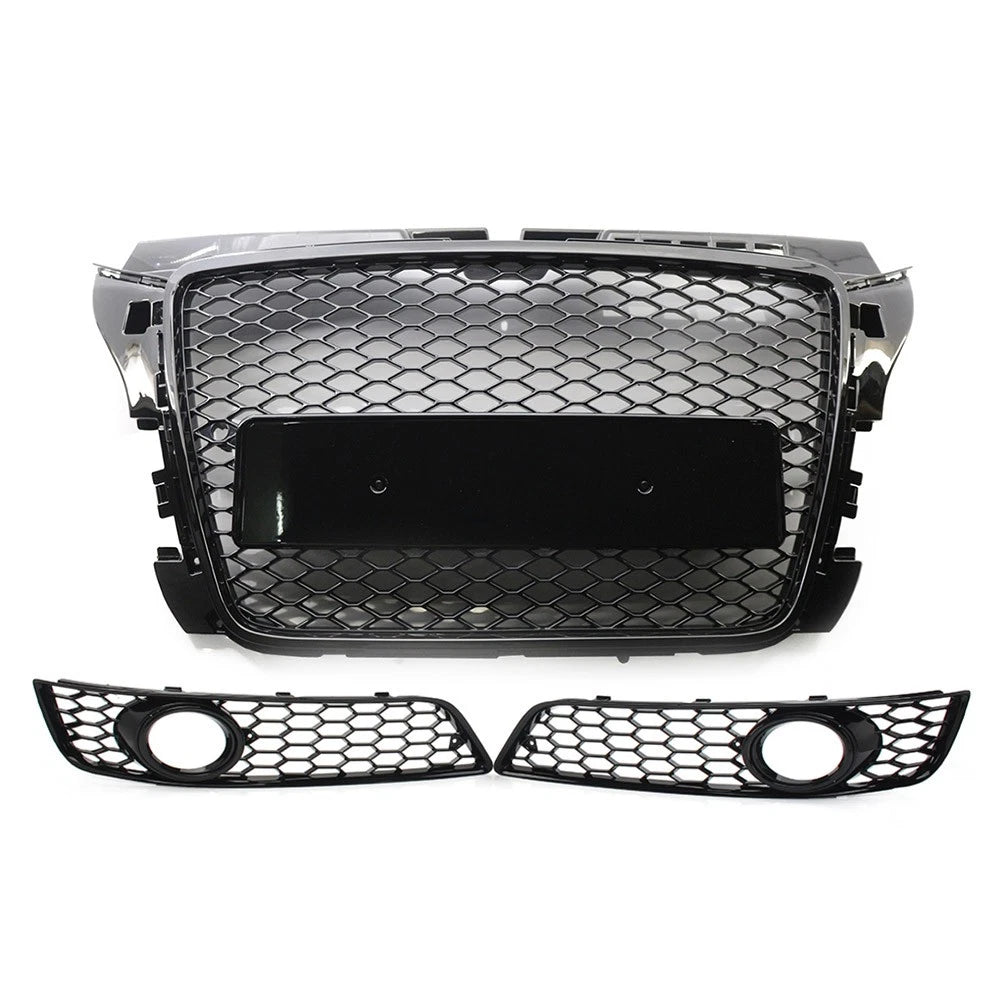Black Fog Light Cover Front Bumper Honeycomb Grille For Audi A3 8P 2009-2012 US