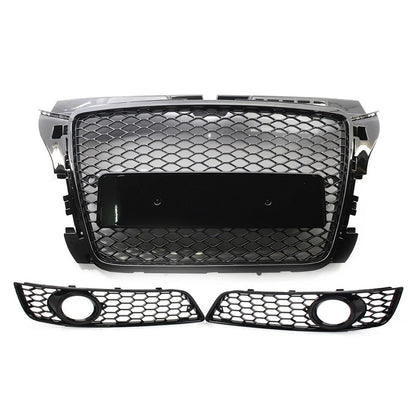 Black Fog Light Cover Front Bumper Honeycomb Grille For Audi A3 8P 2009-2012 US