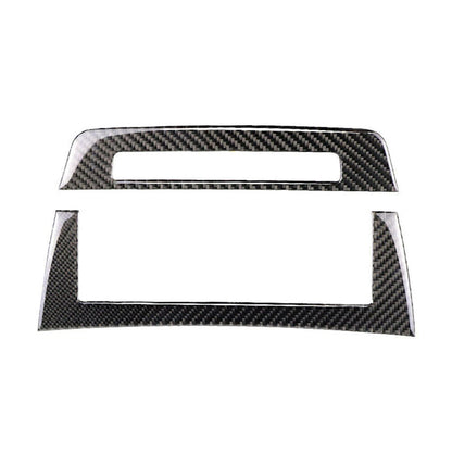 2pcs Console CD Panel Trim For Mercedes-Benz C Class W204 2010-2013 Carbon Fiber