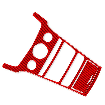 2Pcs Carbon Fiber Red Central Console Cover Trim For Cadillac CTS 2008-2013 ABS
