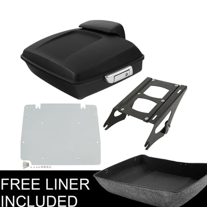 Matt Chopped Trunk Backrest Plate Fit For Harley Touring Road Glided 2014-2025