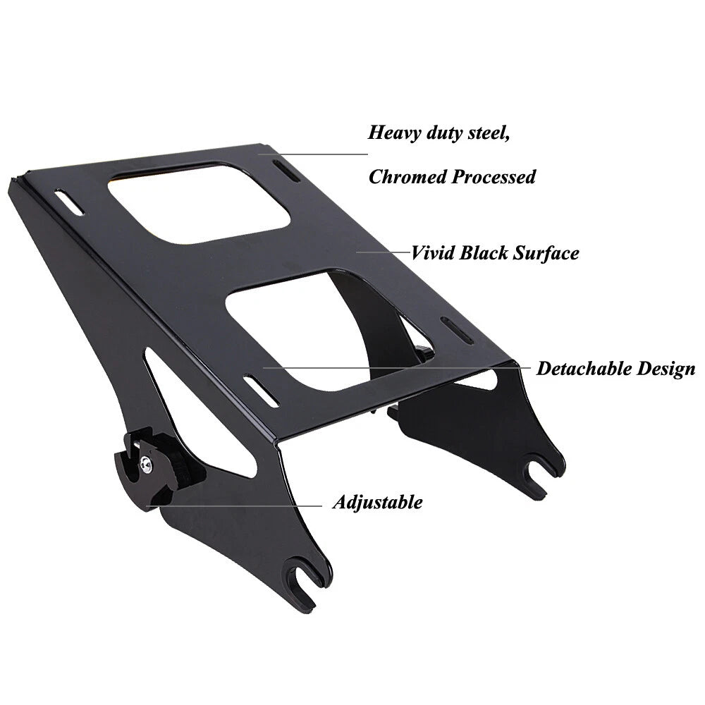 Detachable TwoUp Tour Pak Pack Mount Trunk Luggage Rack For Harley Touring 14-23