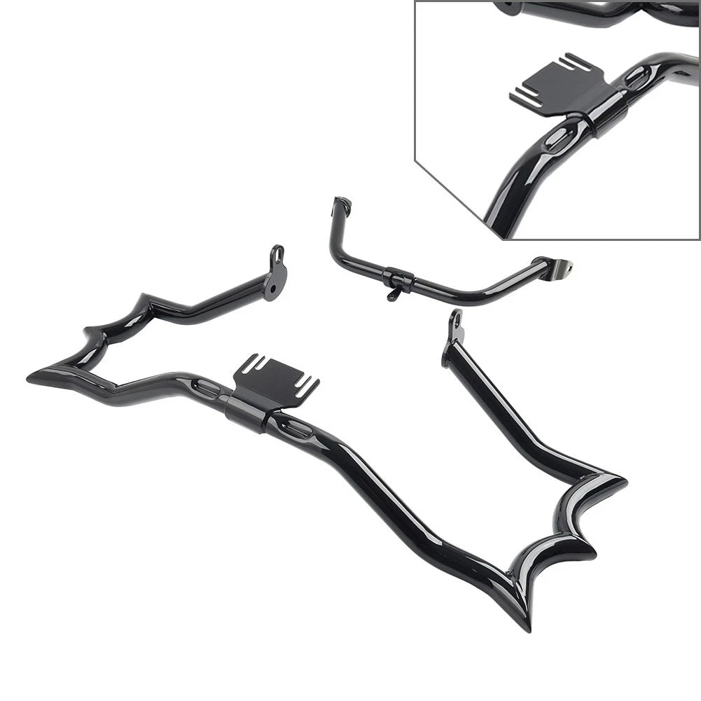 Gloss Highway Engine Guard Crash Bar Fairing Support For Harley Road Glide 15-23