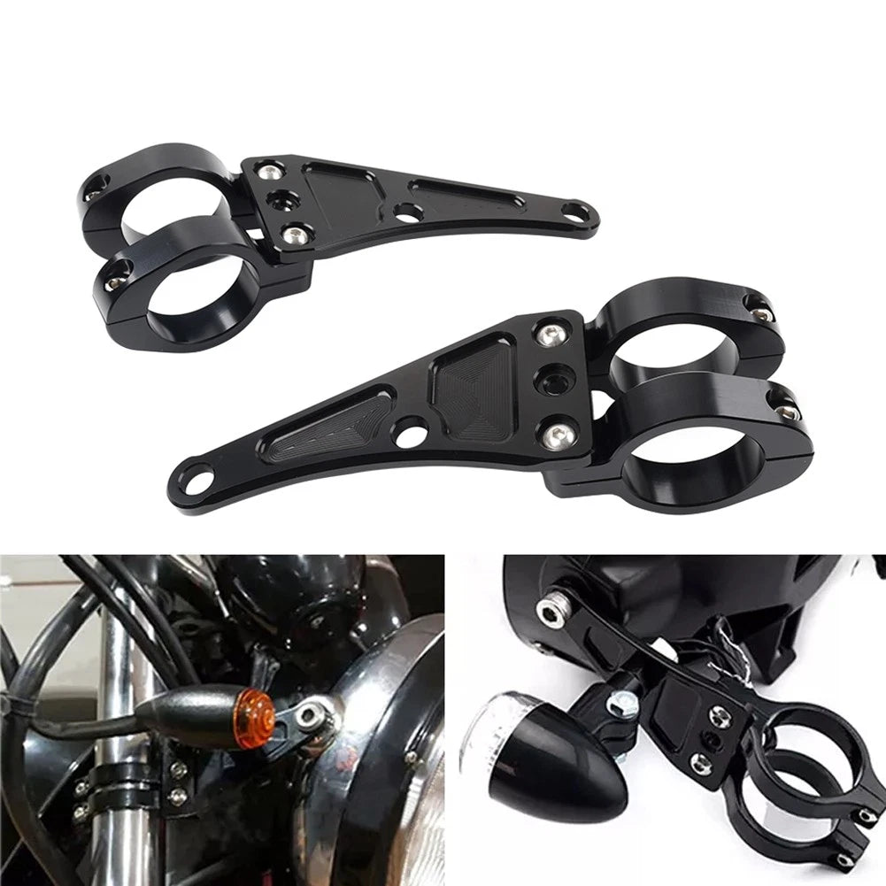 37MM Motorcycle Headlight Bracket Mount Clamp Fork Tube Holder For Harley