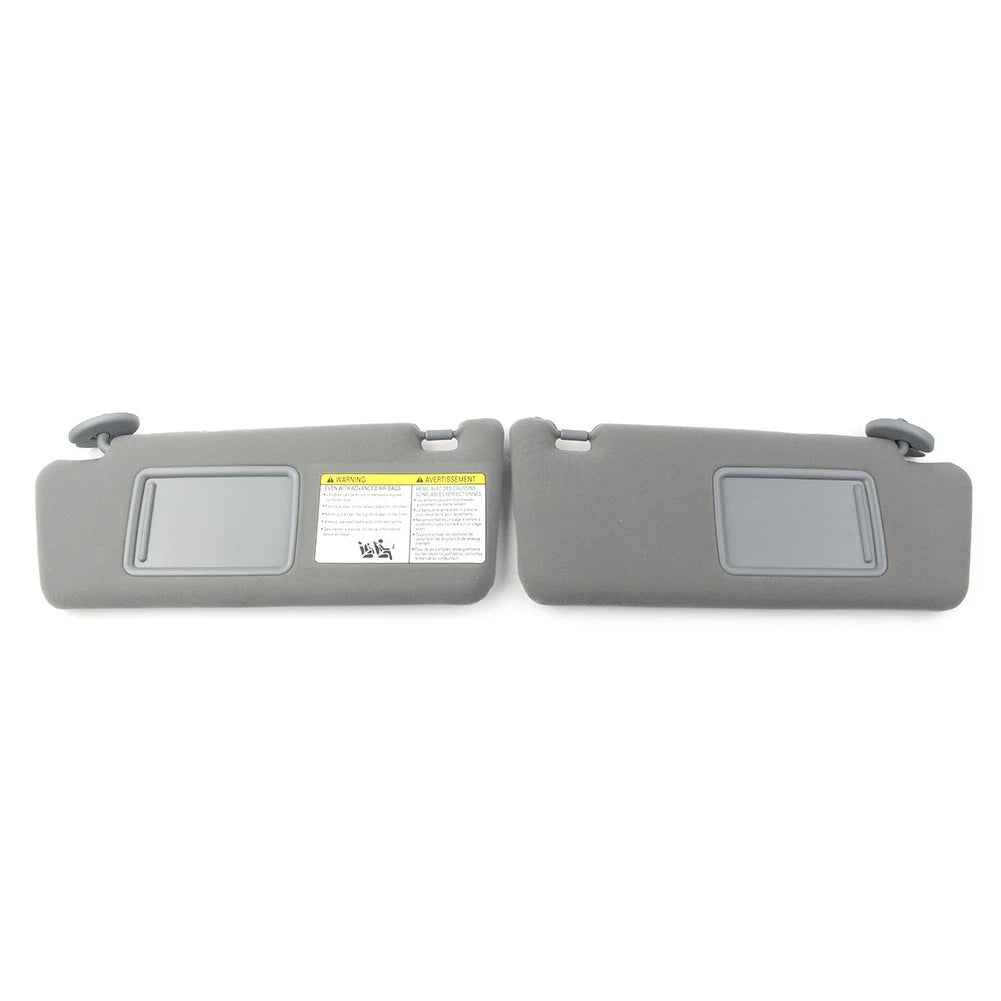 1 Pair LH & RH Sides Gray Sun Visor for Toyota Tacoma 2005 - 2015 W/O Light US