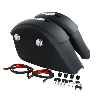 Matte Hard Saddle Bags Electronic Latch For Indian Chieftain Dark Horse 16-18 US